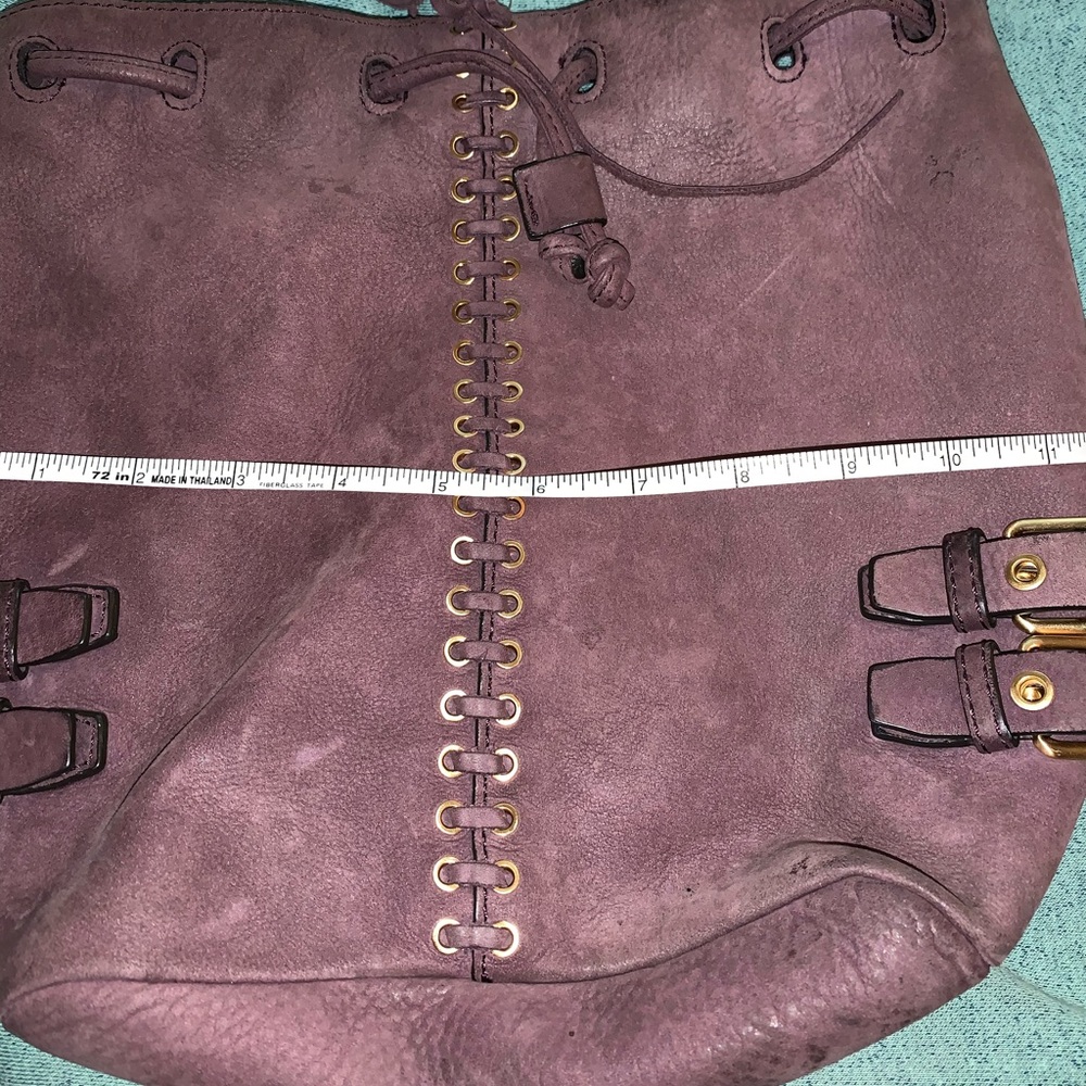 Rebecca Minkoff plum 'Moto' Bucket crossbody bag